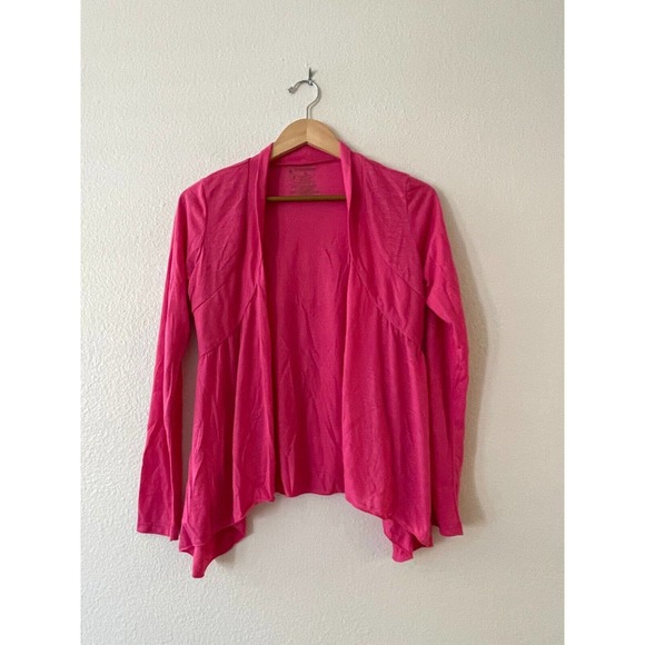 No Boundaries Womens Juniors M 7/9 Pink Cardigan Sweater Open Front Long Sleeve - Picture 2 of 7